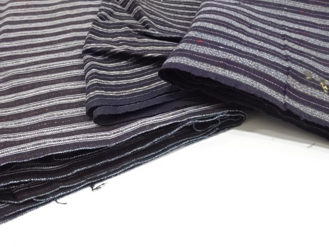  アンティーク　縞木綿はぎれセット